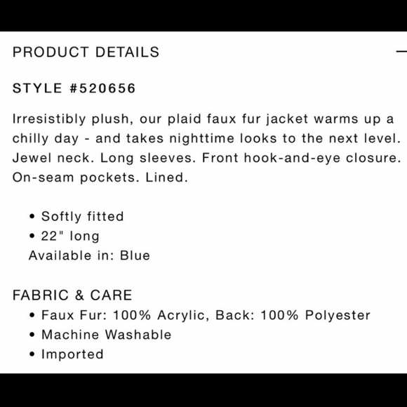 ANN TAYLOR Plaid Plush Faux Fur Jacket Size XS - Picture 11 of 11